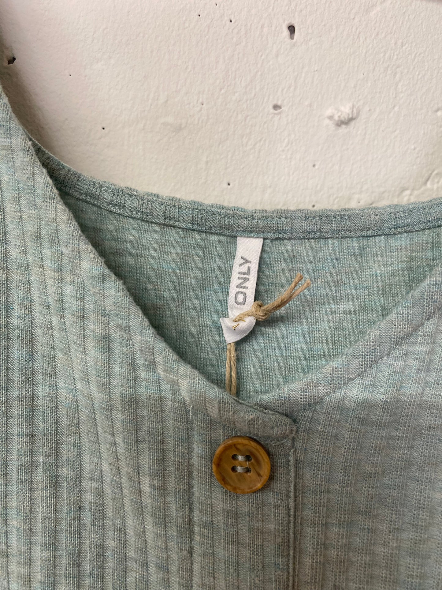ONLY Secondhand Kleid – Blaugrau, gerippt, Grösse L