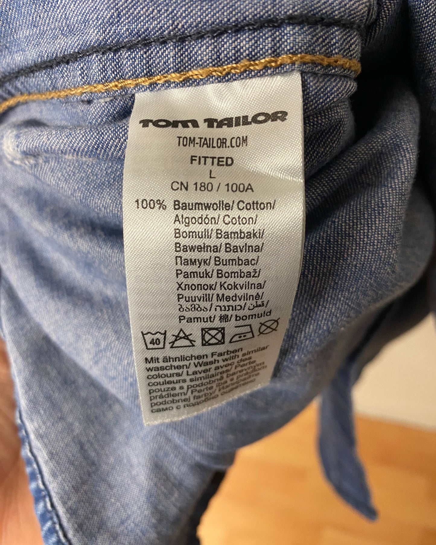Tom Tailor Secondhand Jeanshemd – Blau, Gr. L