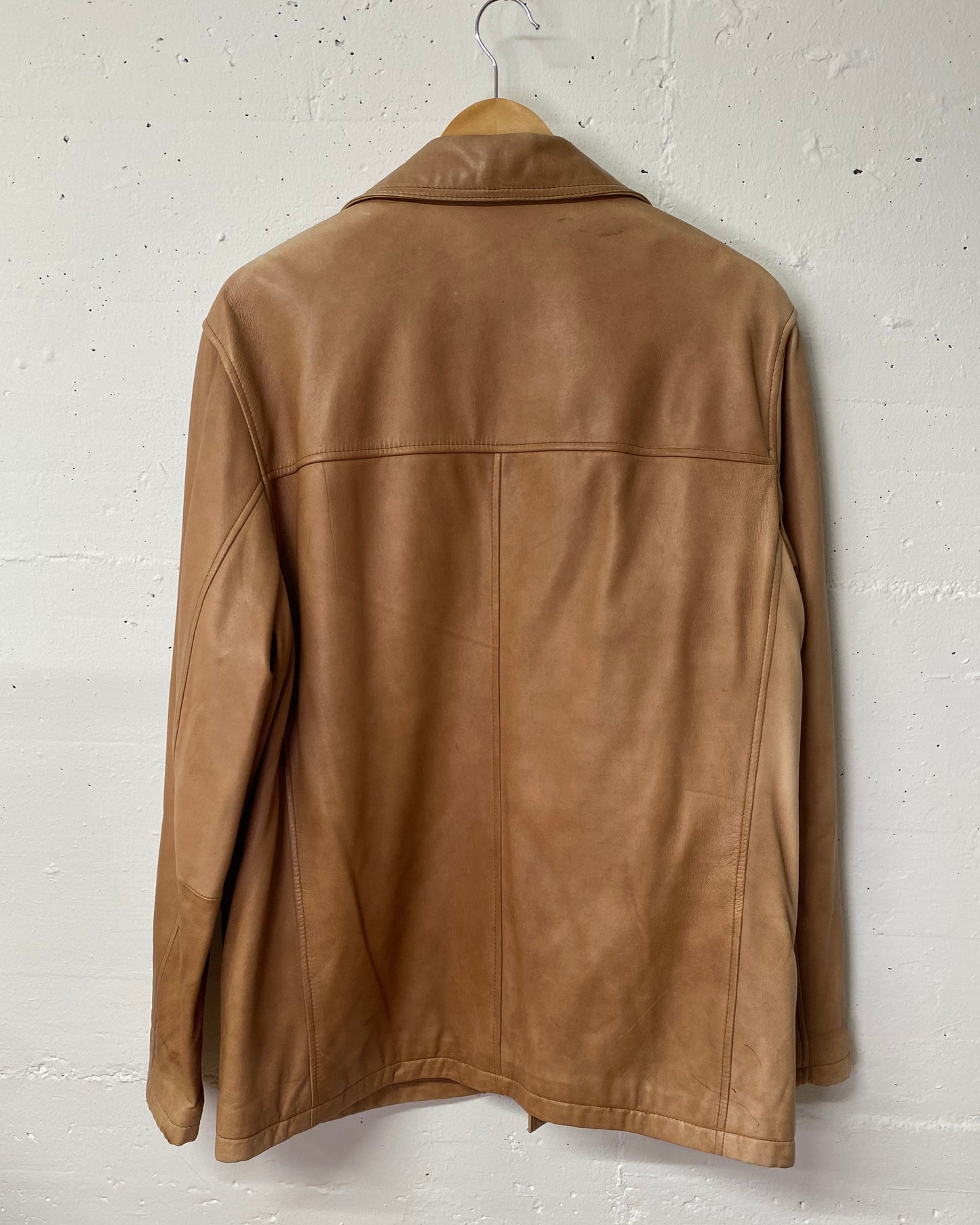 Leonardo Vintage Lederjacke – Cognacbraun, Grösse 54 (XL)