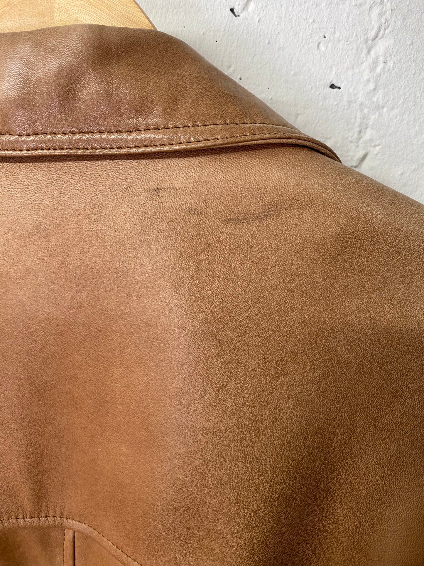 Leonardo Vintage Lederjacke – Cognacbraun, Grösse 54 (XL)