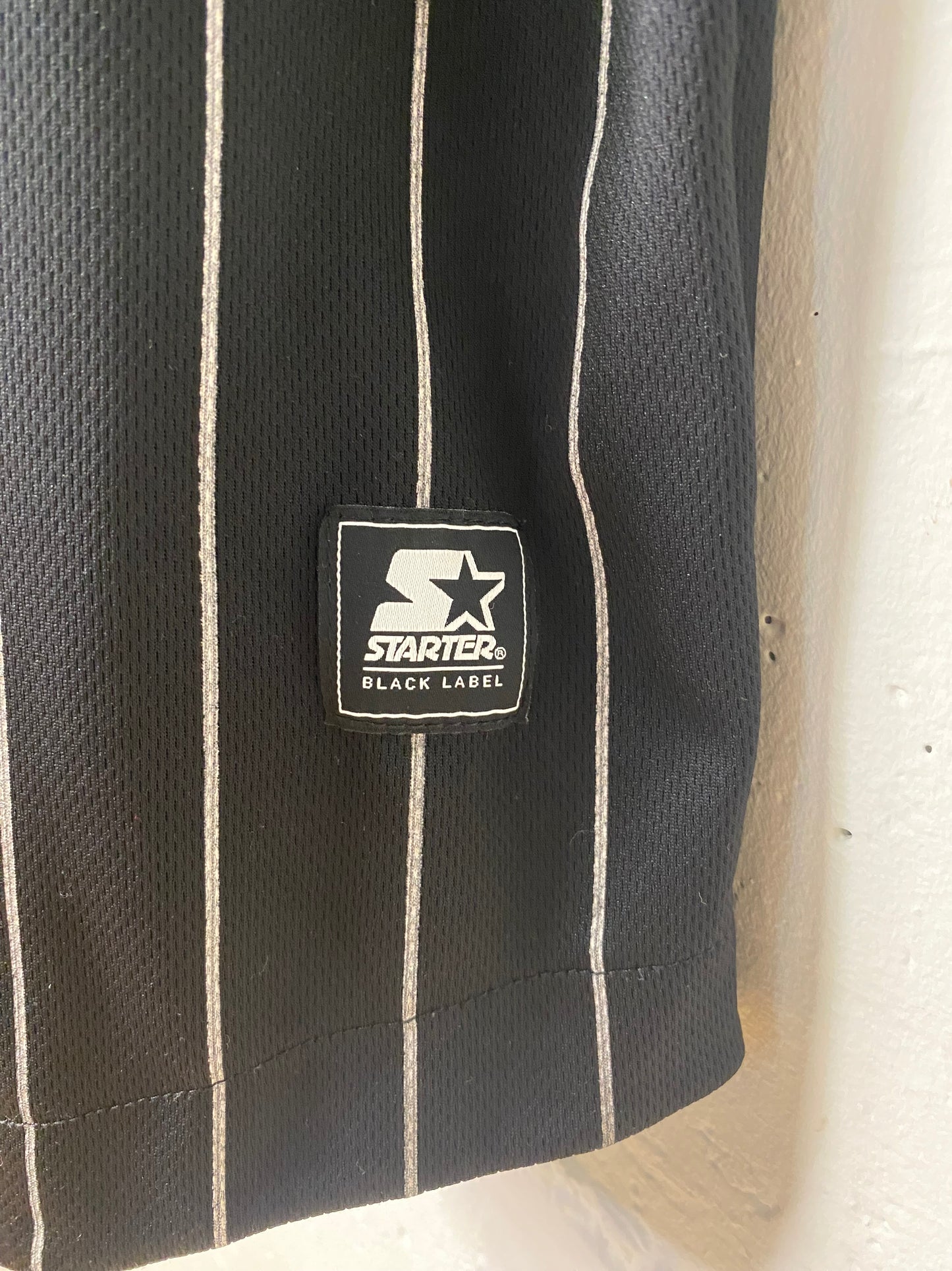 Starter Black Label Baseballshirt – Gestreift, Grösse XL