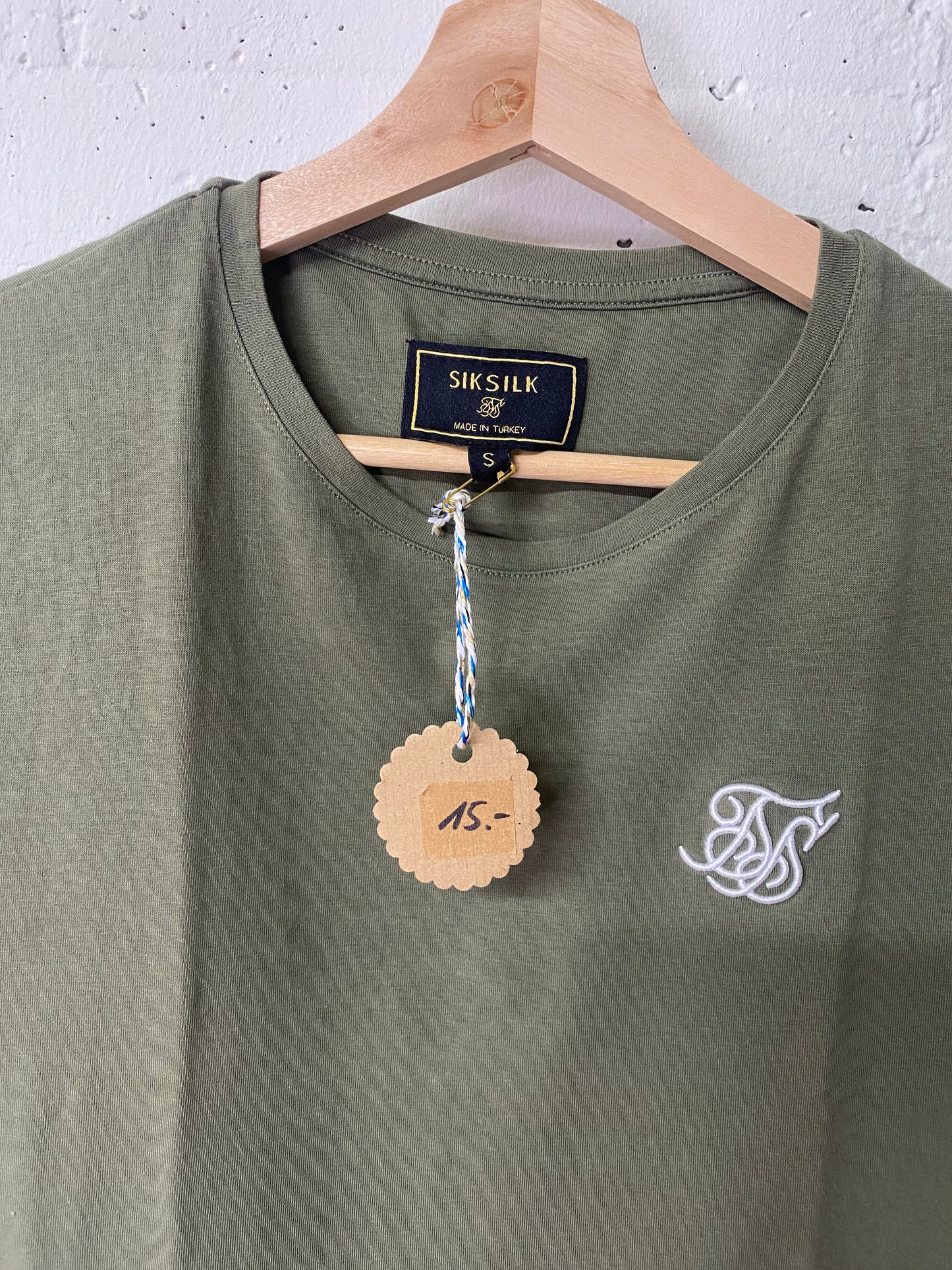 Siksilk Shirt in Khaki Secondhand (Grösse S)