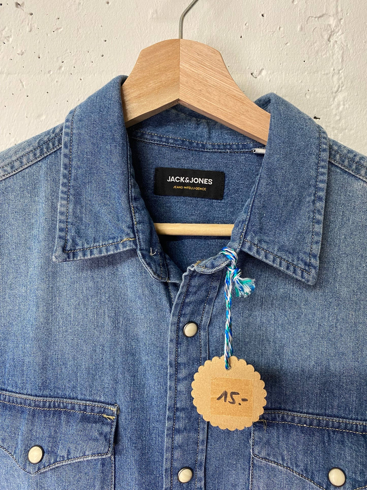Kurzarm Secondhand Jeanshemd von Jack & Jones - Grösse L