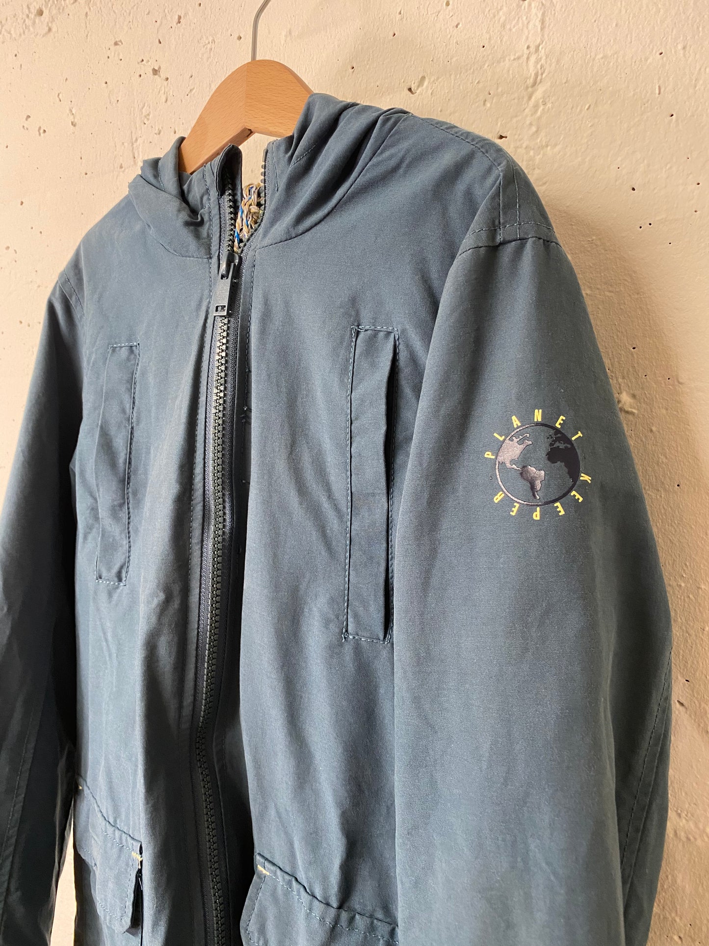 Secondhand Outdoorjacke – Petrolgrau, Grösse 140