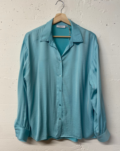 Secondhand Bluse – Türkis (MSCH Copenhagen)