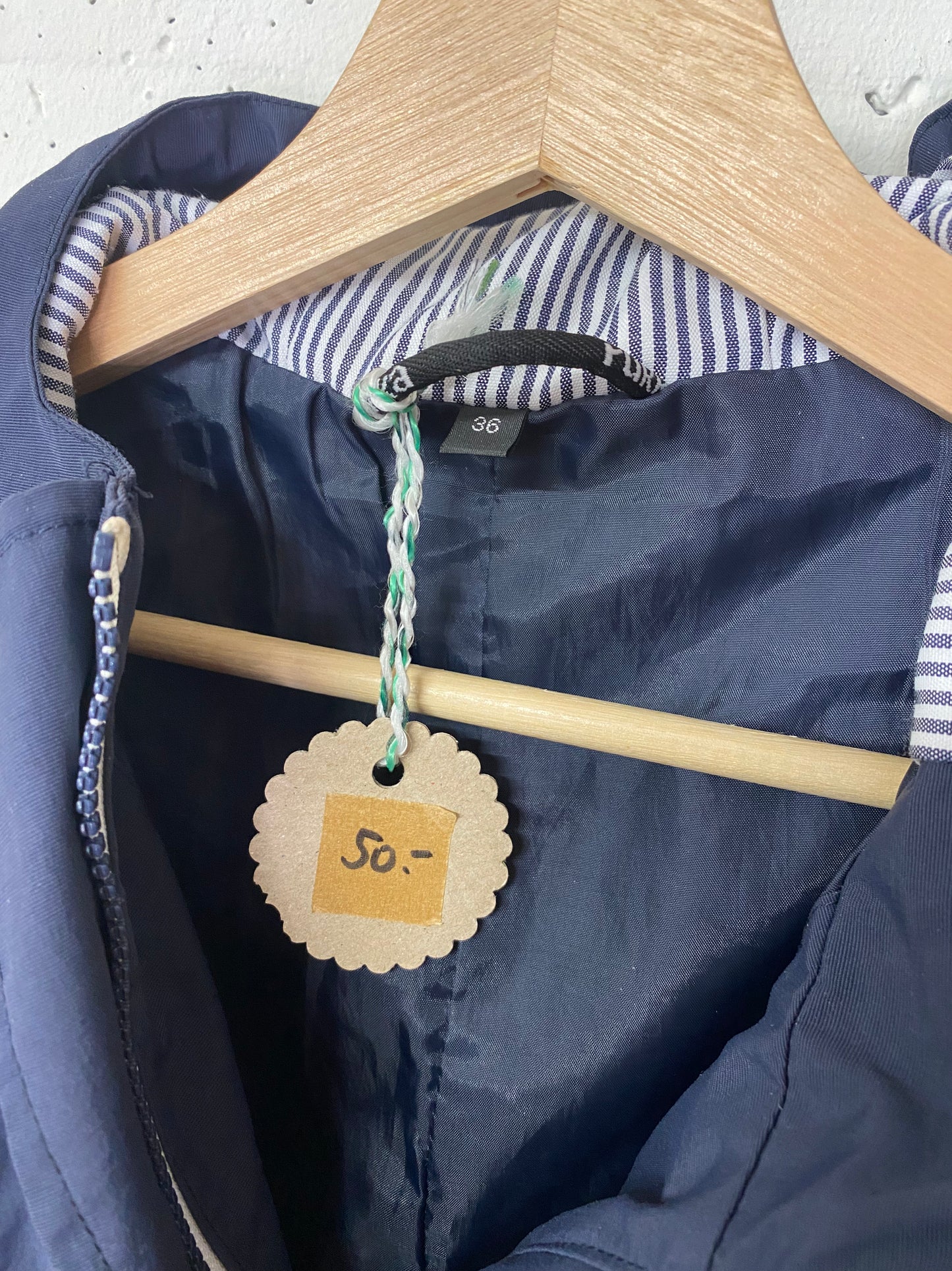 Rukka Secondhand Regenmantel – Dunkelblau, Grösse 36