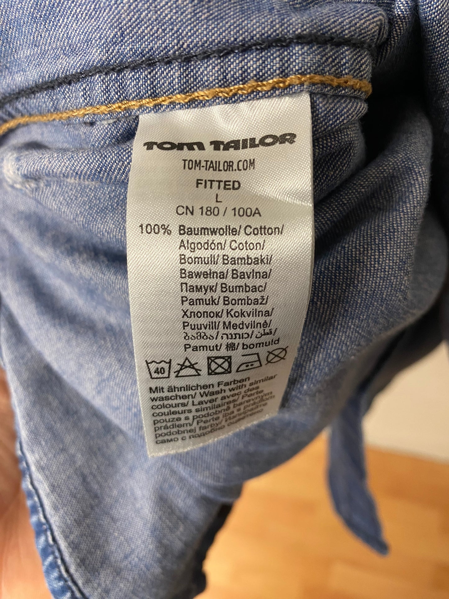 Tom Tailor Secondhand Jeanshemd – Blau, Grösse L