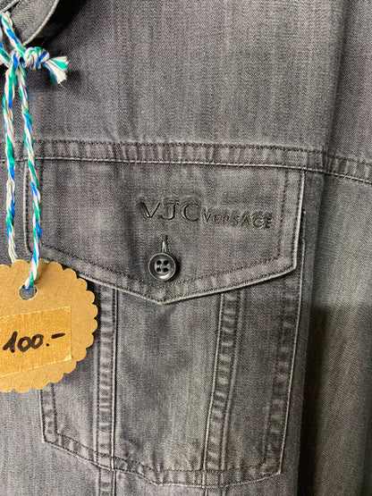 VJC Versace Designer-Jeanshemd – Grau, Grösse 44