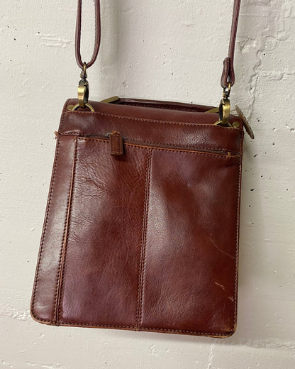 Leonhard Heyden Vintage Ledertasche – Kastanienbraun, Echtleder