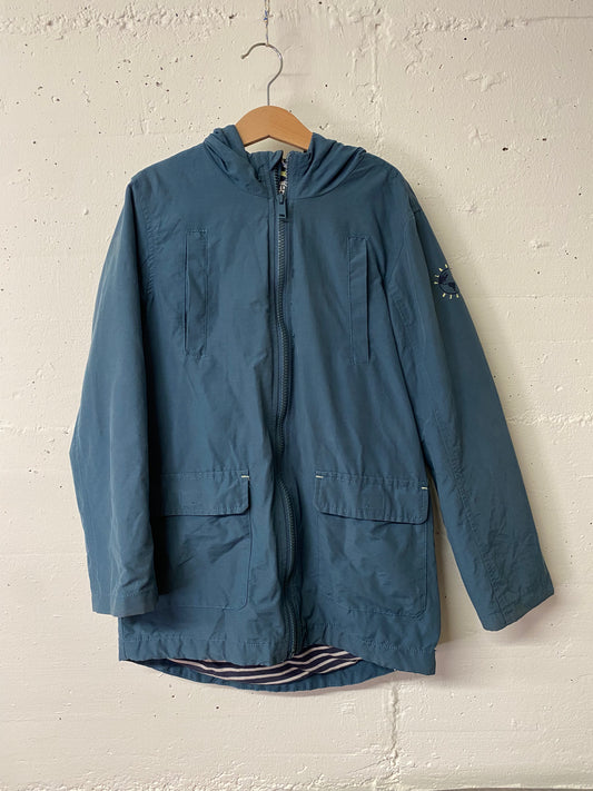 Secondhand Outdoorjacke – Petrolgrau, Grösse 140