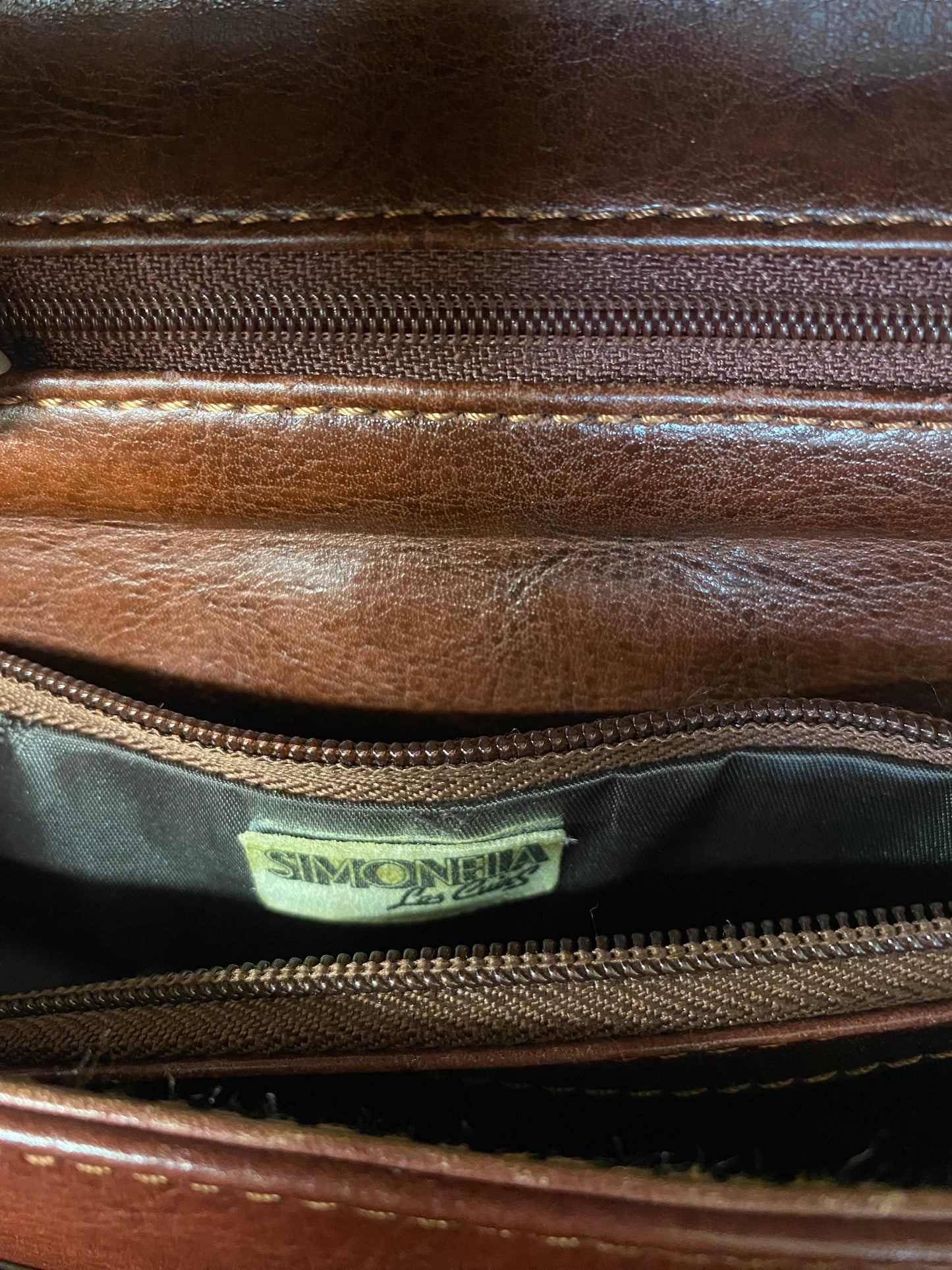 Leonhard Heyden Vintage Ledertasche – Kastanienbraun, Echtleder