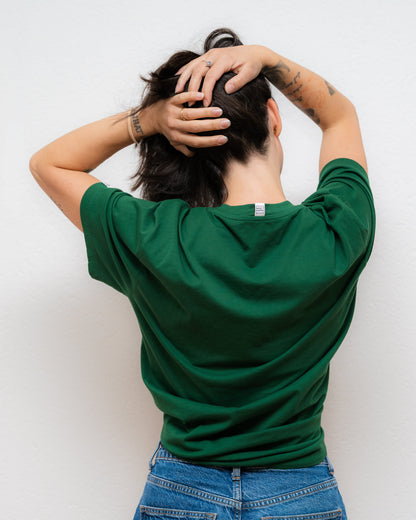 T-Shirt Round Neck Unisex in Waldgrün | 100% Bio-Baumwolle (GOTS)